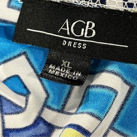 Geometric print scoop neck long sleeve Dress size extra large - Picture 8 of 10